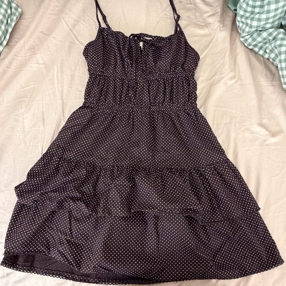Adorable Brown and White Polka Dot Dress